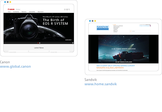 Beispiele Umsetzung digitale Unternehmensmarken
