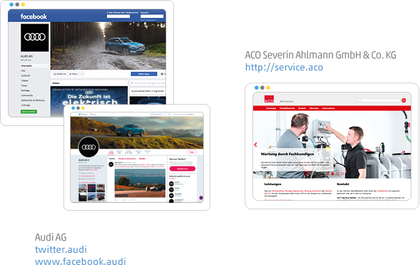 Beispiele Umsetzung digitale Unternehmensmarken
