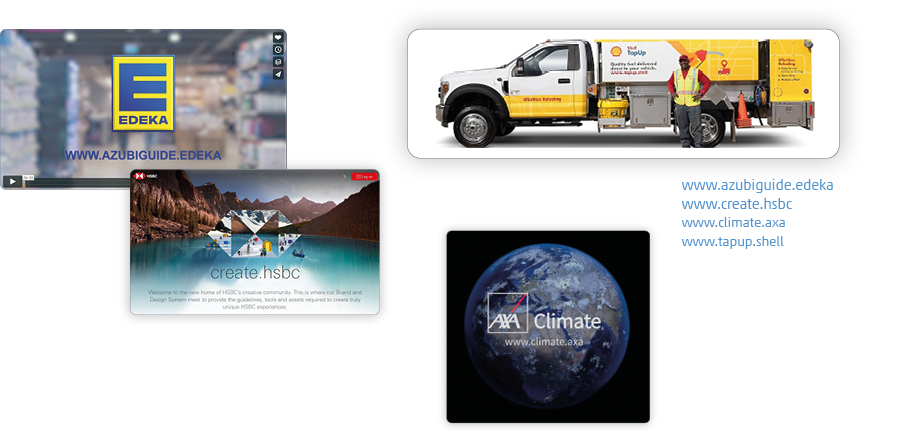 Beispiele Umsetzung digitale Unternehmensmarken