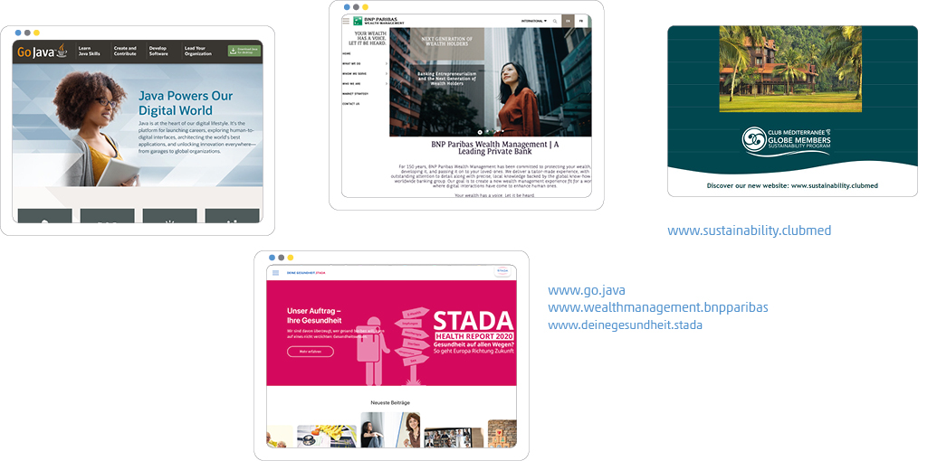 Beispiele Umsetzung digitale Unternehmensmarken