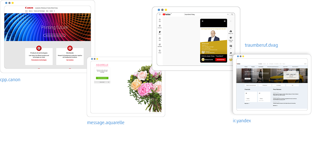 Beispiele Umsetzung digitale Unternehmensmarken