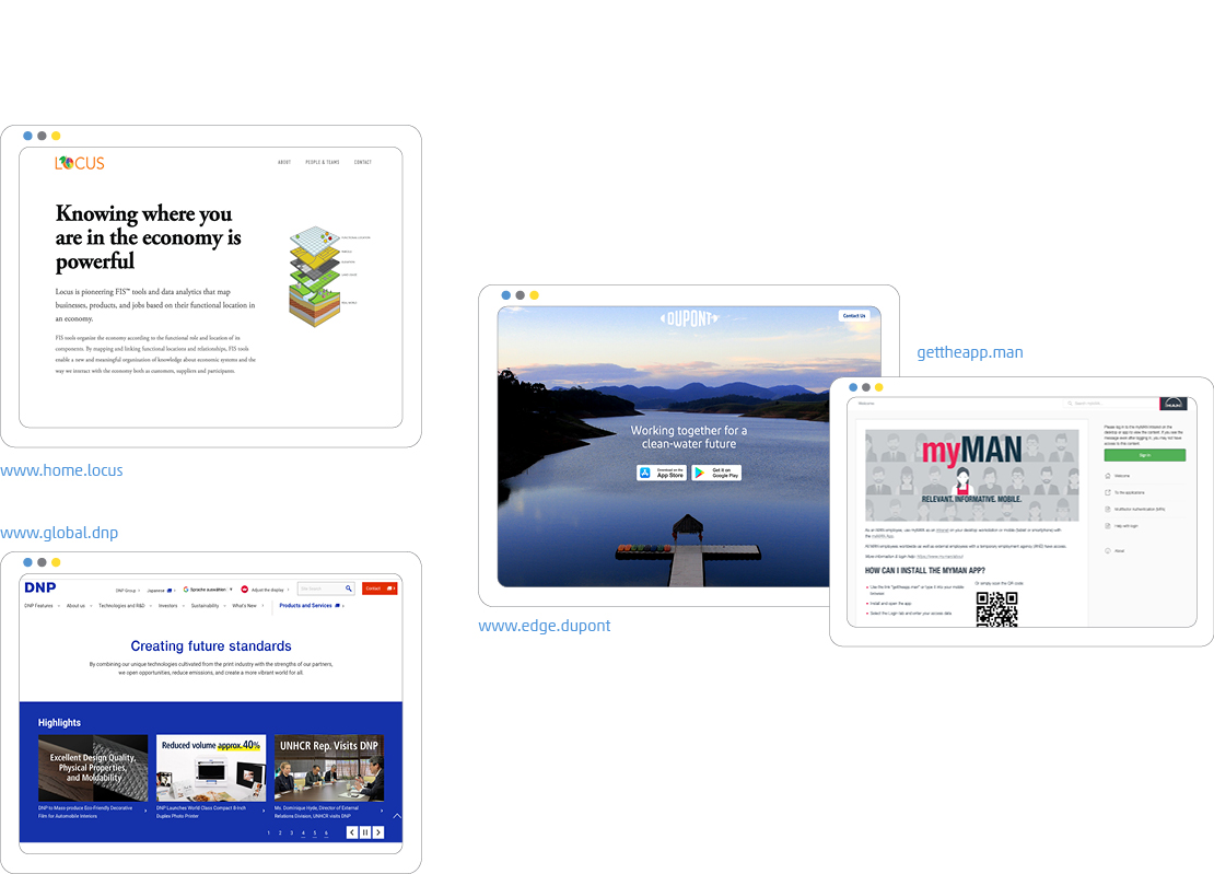 Beispiele Umsetzung digitale Unternehmensmarken
