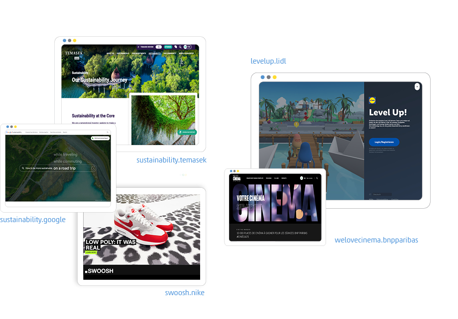 Beispiele Umsetzung digitale Unternehmensmarken