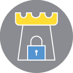Icon – Stärkung der internen und externen IT-Sicherheit